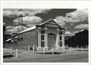 Corner elevation of station showing quarters in rear