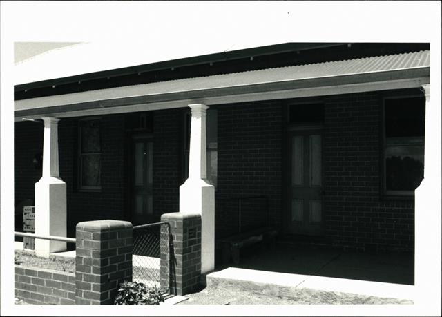 View of Forrest Road frontage showing detail of verandah column