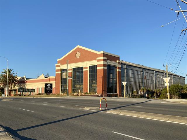 View from Stirling Hwy - south corner large volume warehouse