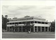 Front corner elevation of building