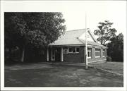 Front corner elevation of building