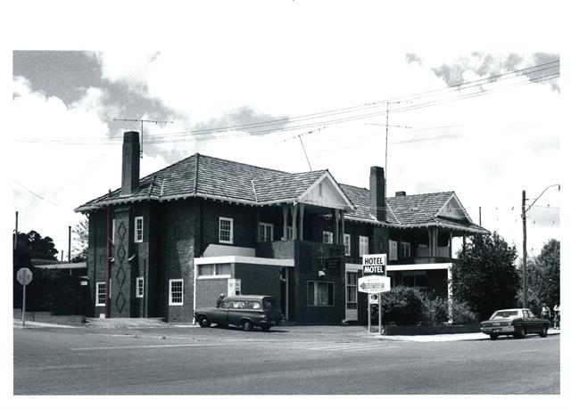 Corner elevation, closer view