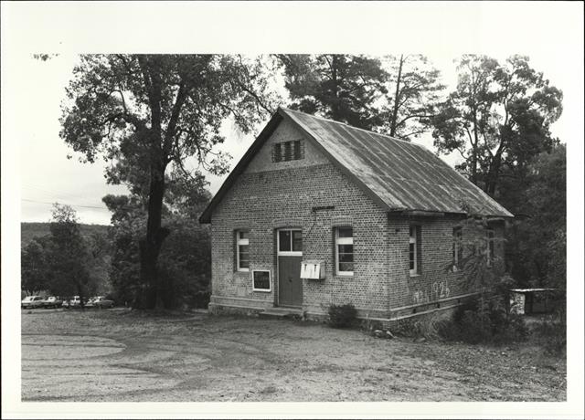 Angled front elevation of building