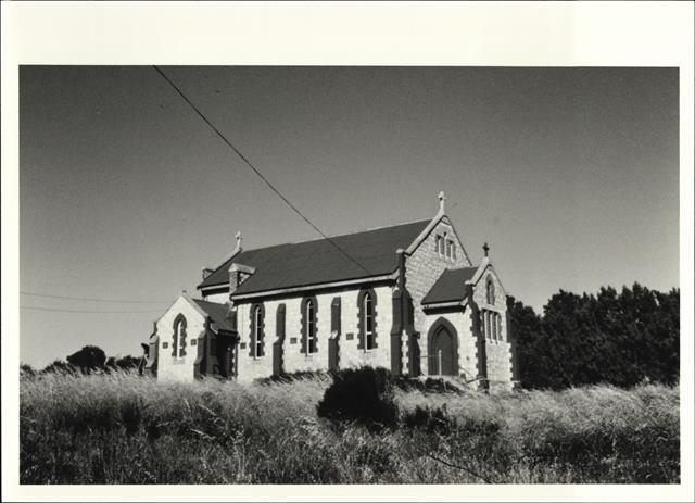 Angled side elevation of building