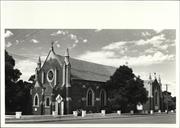 Corner elevation of church from Elizabeth Street