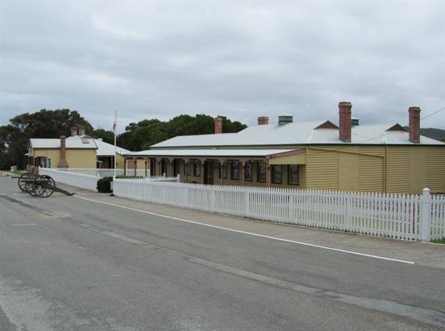 Guard House and Garrison Barracks looking west
