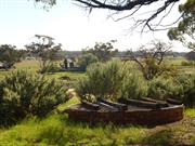 Well with house in background