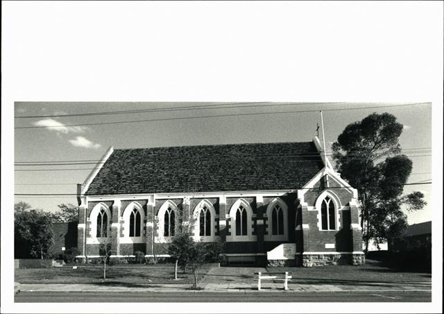Front elevation of church