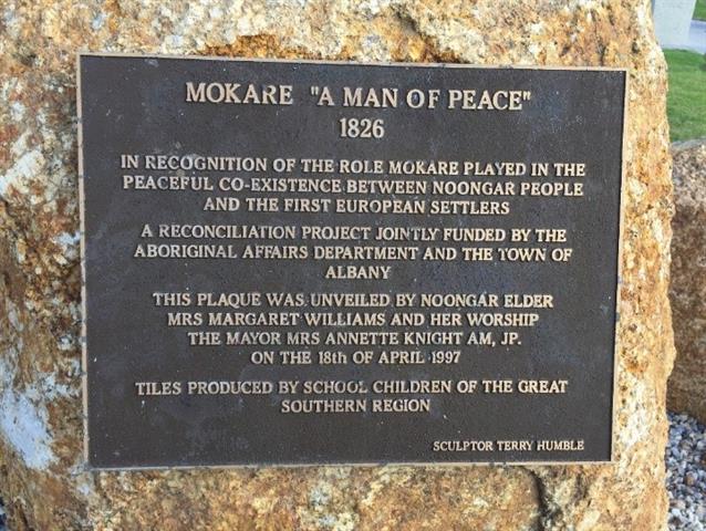 Mokare commemorative plaque