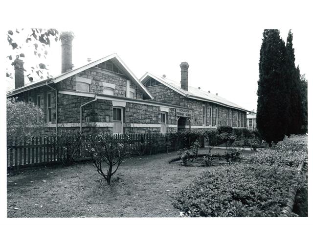 Front elevation from side with garden in foreground