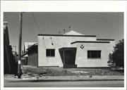 Front elevation of hall showing modern cement rendered front