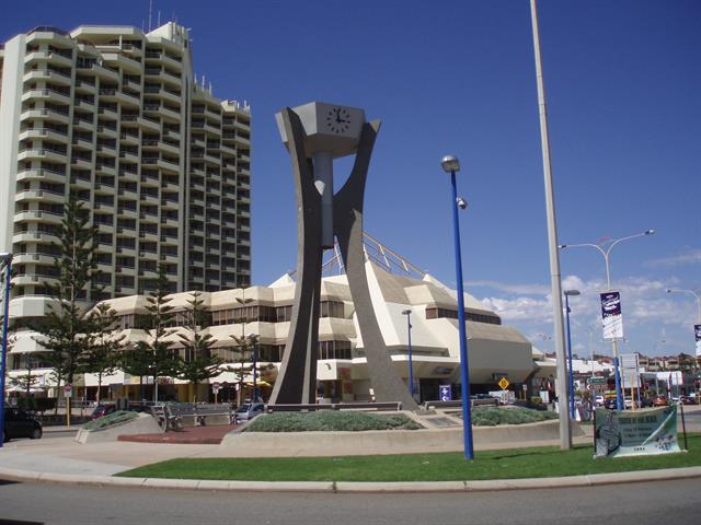 View of clock tower from southwest