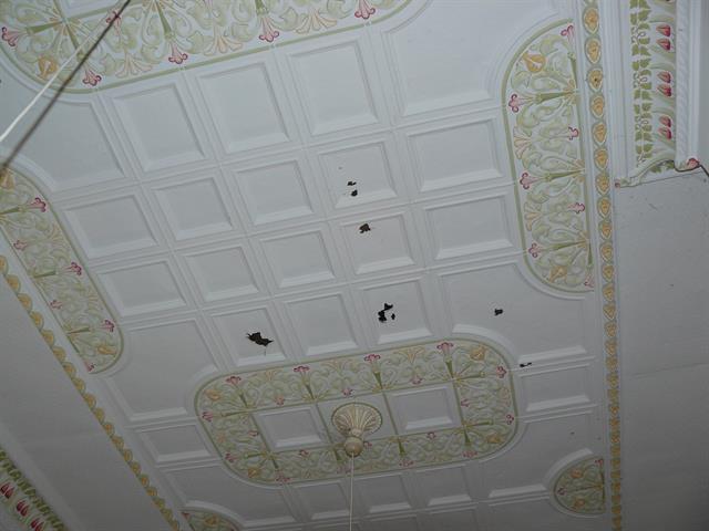 Pressed metal ceiling