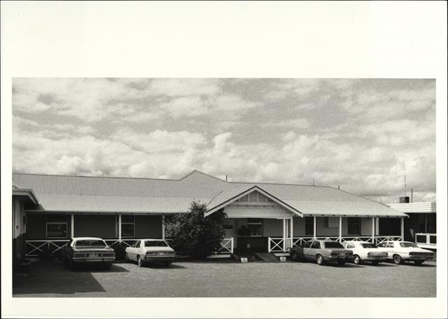 Front elevation of hospital building