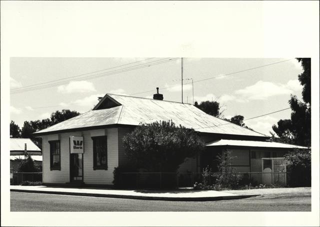 Front corner elevation of building