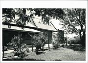 Angled front elevation of convent chapel