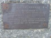 Plaque on granite rock at Parade Street end