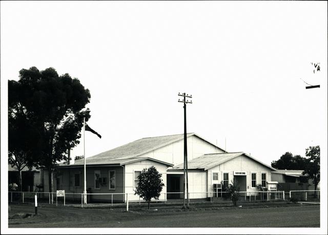 Left corner elevation of building