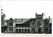 Detail of front elevation, central block and entry
