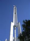 Exterior view of the statue of Christ at the north west corner of the church
