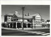 Front corner elevation of building