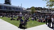 Albany Town Hall and Square during Anzac commemorations
