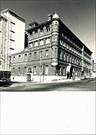 Front corner elevation of building