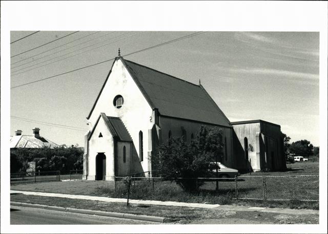 Right corner elevation of church