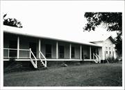 Angled view of portion of nurses quarters frontage