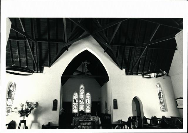 Interior view of church showing transept & chancel