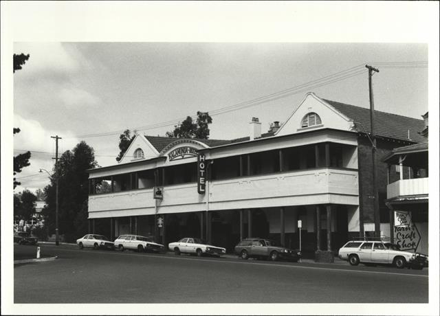 Angled front elevation of later building