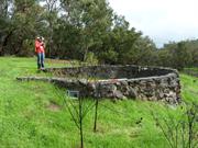 Stone dam - view west