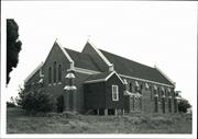 Corner elevation of church from West