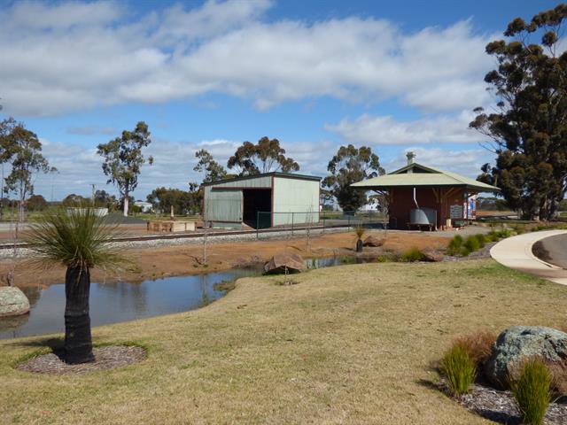 Station precinct and landscaping from Street