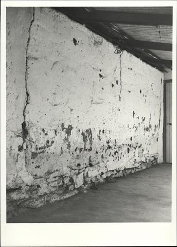 Detail of the original earthen rear wall