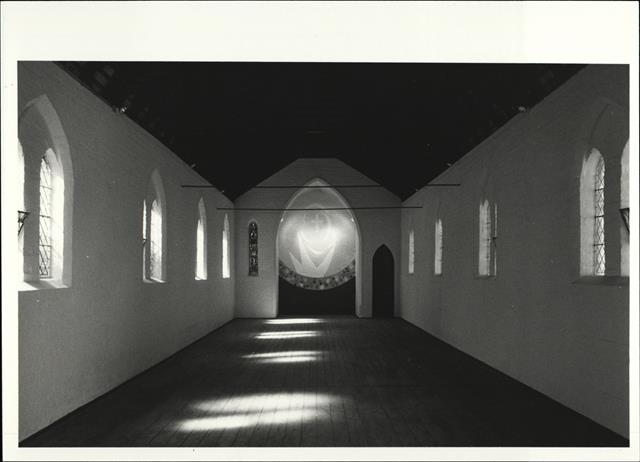 Interior view of church nave from North