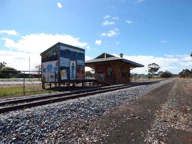 Goods Shed and Station Building from west