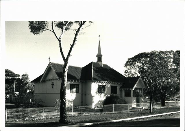 Left corner elevation of church