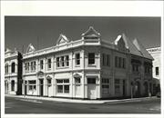 Front corner elevation of building