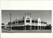 Front corner elevation of building