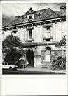 View of central portion of Beaufort frontage showing clock in pediment