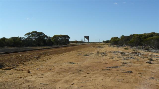 View looking north along rail to coal stage