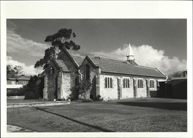 Corner elevation of church from North east