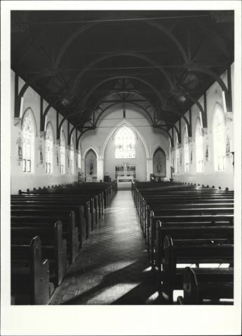 Interior view of nave facing chancel