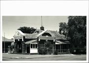 Front corner elevation of building