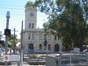 View of South face across railway lines