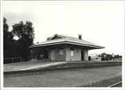 Elevation of the station platform with tracks in the foreground