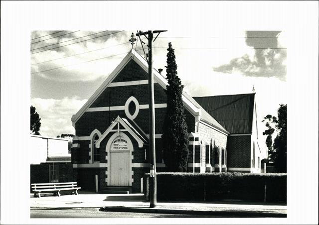 Front elevation of church