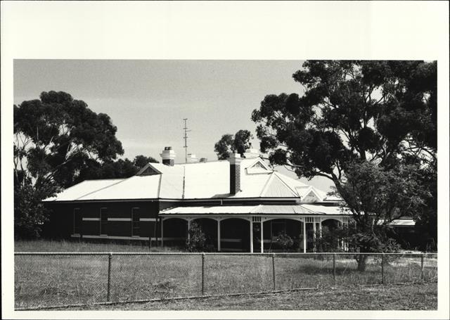 Angled left side elevation of building