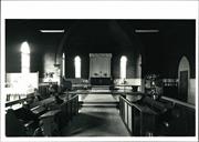 Interior view, facing the altar with choir stalls in foreground, St Matthew's An
